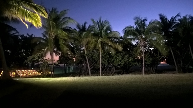 Avond licht op ons resort